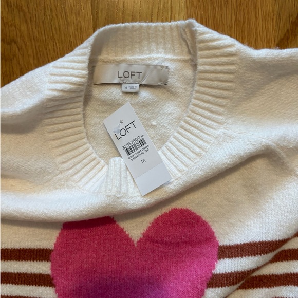 Striped Heart Sweater- NWT - Picture 2 of 6